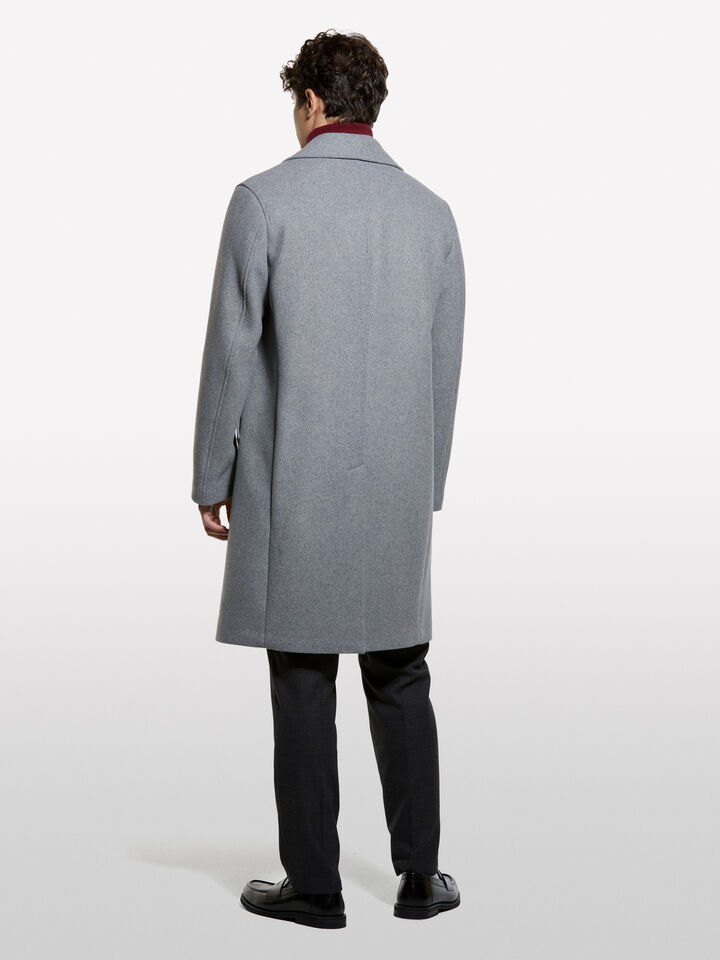 Cappotto monopetto grigio chiaro - cappotti da uomo - Grigio | Sisley image number 2